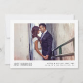 Modernes Verheiratet | Hochzeitsankündigung Ankündigung (Vorderseite)