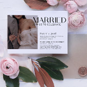 Modernes Verheiratetes 4-Foto Hochzeitsempfang Par Einladung