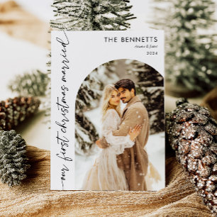 Modernes Verheiratetes Foto Weihnachten Weihnachte