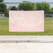 Modernes, verheiratetes Hochzeitsempfang - rosa Au Banner (Insitu)