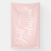 Modernes, verheiratetes Hochzeitsempfang - rosa Au Banner (Vertikal)