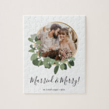Modernes Verheiratetes und fröhliches Hochzeitssom