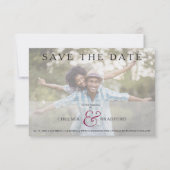Modernes Verlobtes Foto und Save the Date Einladung (Vorderseite)