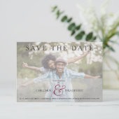 Modernes Verlobtes Foto und Save the Date Einladung (Stehend Vorderseite)