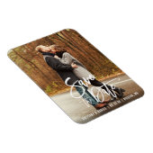 Modernes Verlobung für Pinselskripte Save the Date Magnet (Rechte Seite)