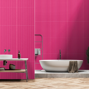 Modernes vertikal schockierendes rosa gestreiftes tapete