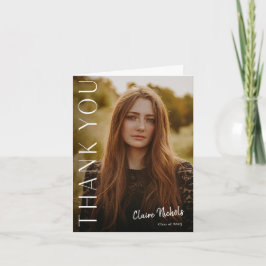 Modernes Vertikales Foto Abschluss Vielen Dank