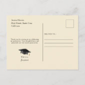 Modernes Vertikales Foto Abschluss Vielen Dank Postkarte (Rückseite)