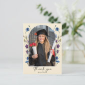 Modernes Vertikales Foto Abschluss Vielen Dank Postkarte (Stehend Vorderseite)