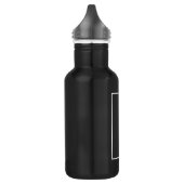 Modernes vertikales Monogramm Schwarz-weiß Edelstahlflasche (Links)