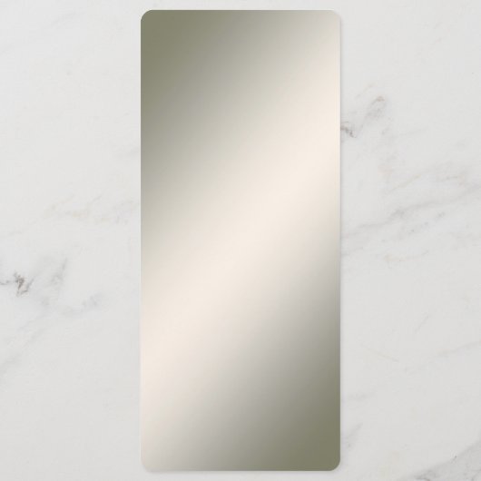 Modernes Verziertes Blumenmenü aus Gold Menükarte (Rückseite)