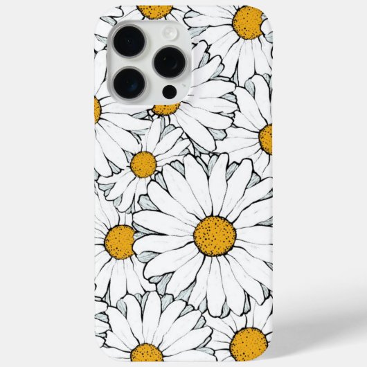 Modernes, Verziertes Daisy-Muster Wasserfarbe Case-Mate iPhone Hülle (Rückseite)