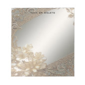 Modernes, Verziertes, florales Texteditor Notizblock (Vorderseite)