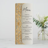 Modernes Verziertes Hochzeitsmenü Menükarte (Stehend Vorderseite)