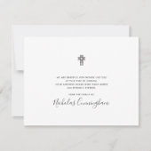 Modernes Verziertes Mahnkreuz Dankeskarte (Vorderseite)