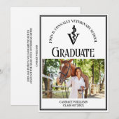 Modernes Veterinäramt Foto Custom Abschluss Ankündigung (Vorne/Hinten)