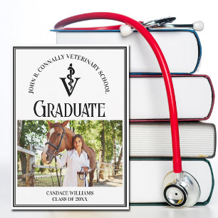 Modernes Veterinäramt Foto Custom Abschluss Ankündigung