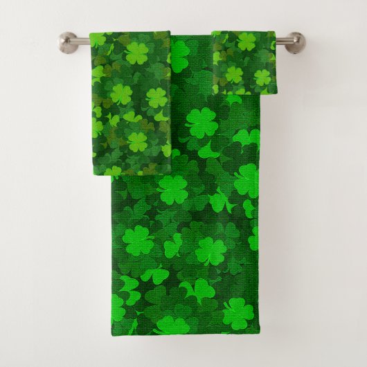 Modernes Vierblättriges Kleeblatt Badhandtuch Set (Insitu)