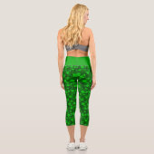 Modernes Vierblättriges Kleeblatt Capri Leggings (Rückseite)