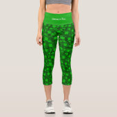 Modernes Vierblättriges Kleeblatt Capri Leggings (Vorderseite)