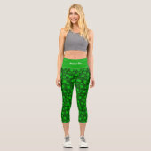 Modernes Vierblättriges Kleeblatt Capri Leggings (Vorderseite)