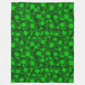 Modernes Vierblättriges Kleeblatt Fleecedecke (Vorderseite)