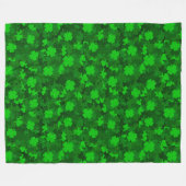 Modernes Vierblättriges Kleeblatt Fleecedecke (Vorderseite (Horizontal))