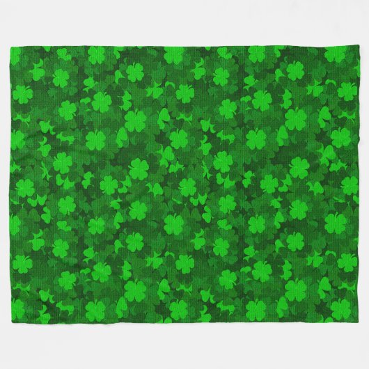 Modernes Vierblättriges Kleeblatt Fleecedecke (Vorderseite (Horizontal))