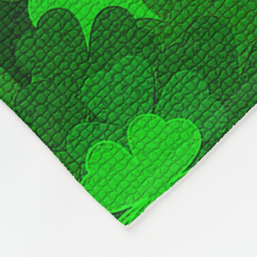 Modernes Vierblättriges Kleeblatt Fleecedecke (Ecke)