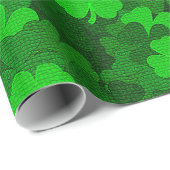 Modernes Vierblättriges Kleeblatt Geschenkpapier (Rolleneckpunkt)