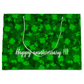 Modernes Vierblättriges Kleeblatt Große Geschenktüte (Vorderseite)