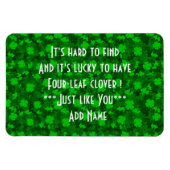 Modernes Vierblättriges Kleeblatt Magnet (Horizontal)