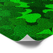 Modernes Vierblättriges Kleeblatt Poster (Ecke)