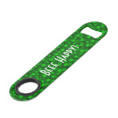 Modernes Vierblättriges Kleeblatt Speed Flaschenöffner (Vorderseite Schrägansicht)