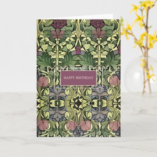 Modernes, Viktorianisch Inspiriertes Blumenglückwü Karte (Gelbe Blume)