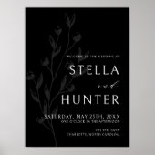 Modernes Viktorianisches Elegantes Grün Willkommen Poster (Vorne)