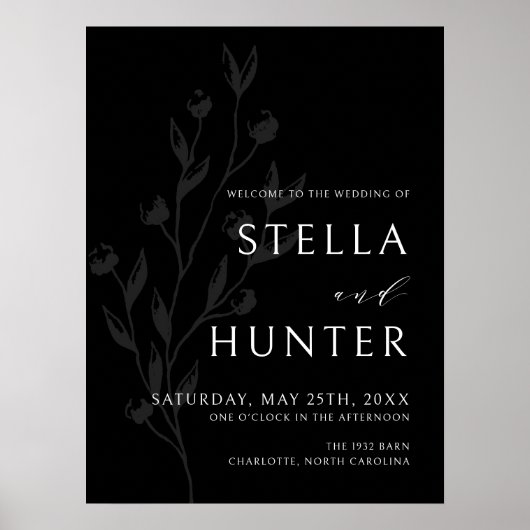 Modernes Viktorianisches Elegantes Grün Willkommen Poster (Vorne)