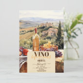Modernes Vino vor Vows Brautparty Einladung (Stehend Vorderseite)