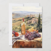 Modernes Vino vor Vows Brautparty Einladung (Rückseite)