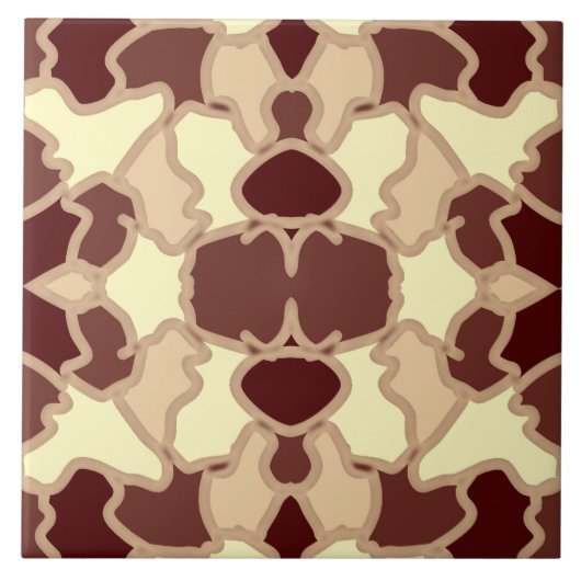 Modernes Vintag-braunes Farbschema Fliese (Vorderseite)