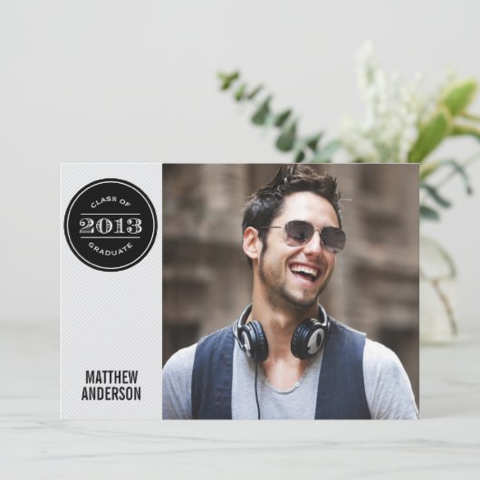 MODERNES VINTAG | EINLADUNG VON ABSCHLÜSSEN (Stehend Vorderseite)