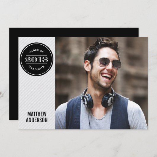 MODERNES VINTAG | EINLADUNG VON ABSCHLÜSSEN (Vorne/Hinten)