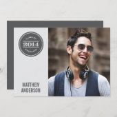 Modernes Vintag | Einladung zur Graduationspartei (Vorne/Hinten)