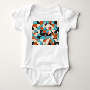 Modernes Vintag: Geometrische Retroformen. Baby Strampler