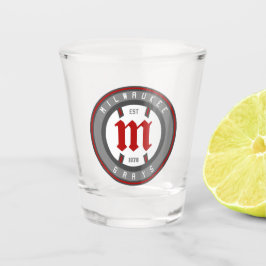 Modernes Vintage Milwaukee Grays Logo Schnapsglas