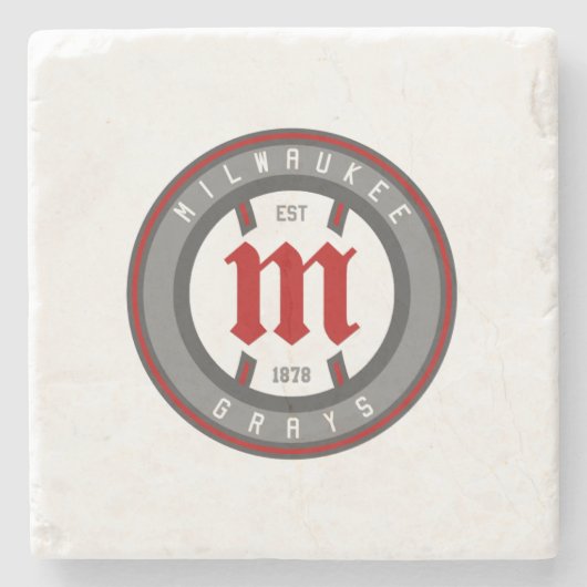 Modernes Vintage Milwaukee Grays Steinuntersetzer (Vorderseite)