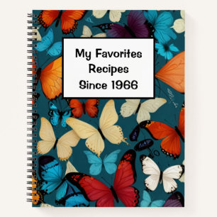 Modernes Vintage-personalisiertes Rezept-Notizbuch Notizblock