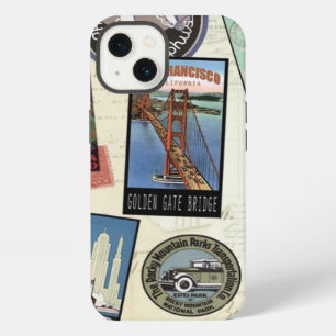 Modernes Vintage-Reisen USA iPhone 13 Hülle