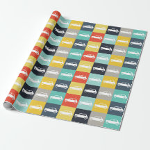 Modernes Vintage-Schachbrett-Muster Mini Cooper
