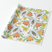 Modernes, Vintages, abstraktes, blumenfarbenes Ges Geschenkpapier (Ungerollt)